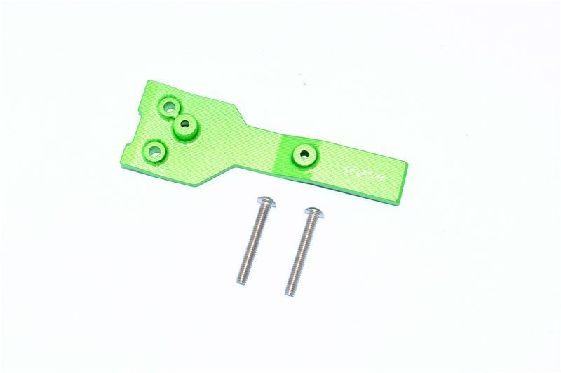 GPM Alu Chassisplattestütze oben hinten grün Traxxas MAXX