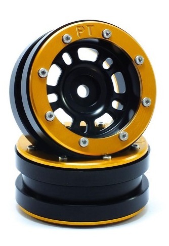 Metsafil Beadlock Wheels PT- Distractor Schwarz/Gold 1.9 (2 St.) MT0040BGO