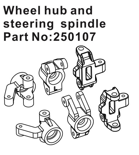 Hobby Plus Wheel Hub & Steering Spindle Set 250107