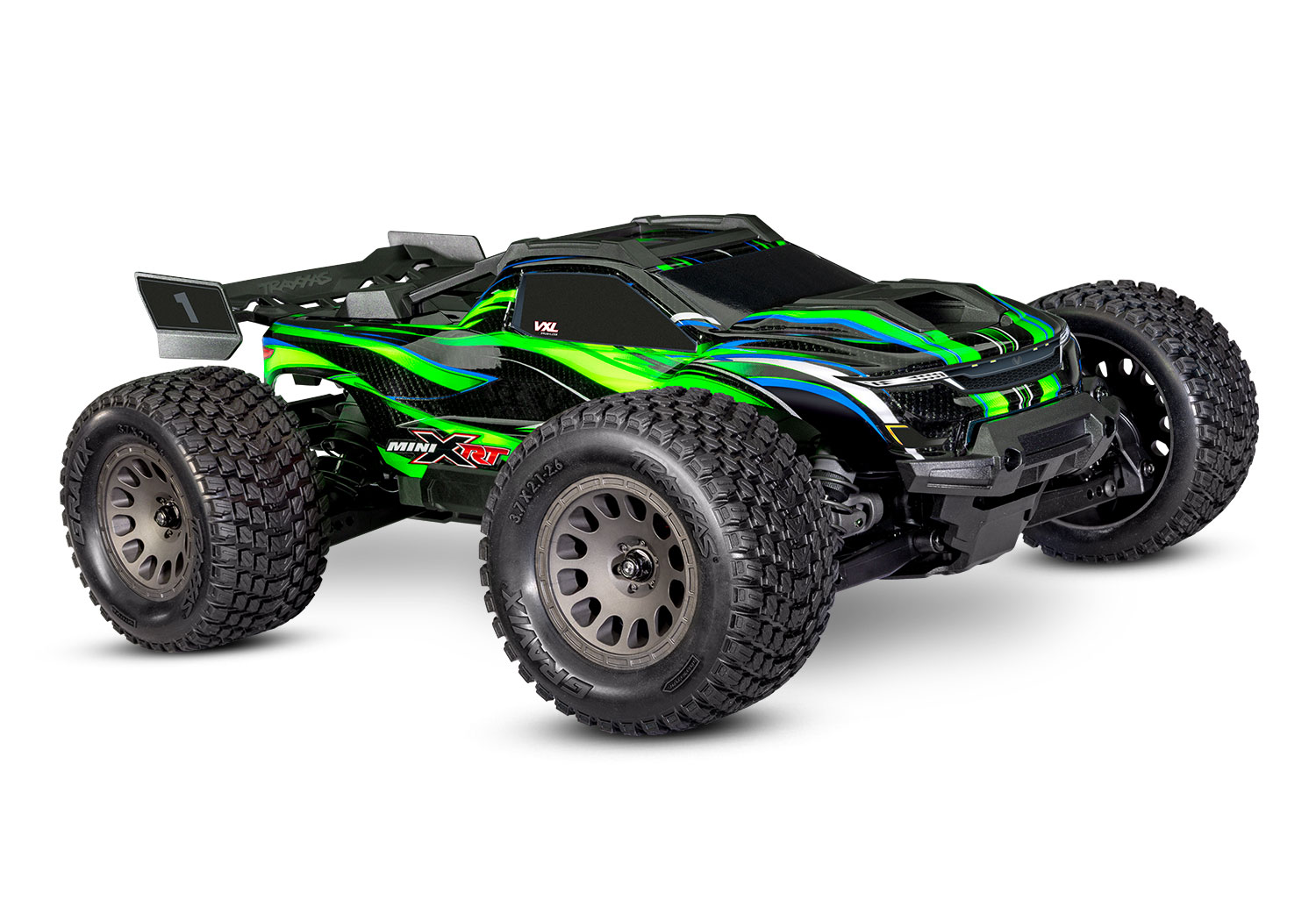 Traxxas MINI-XRT VXL-3S 4x4 1/16 Race Truck Grün mit 2S Akku/Lader 108076-1 - Abbildung 1