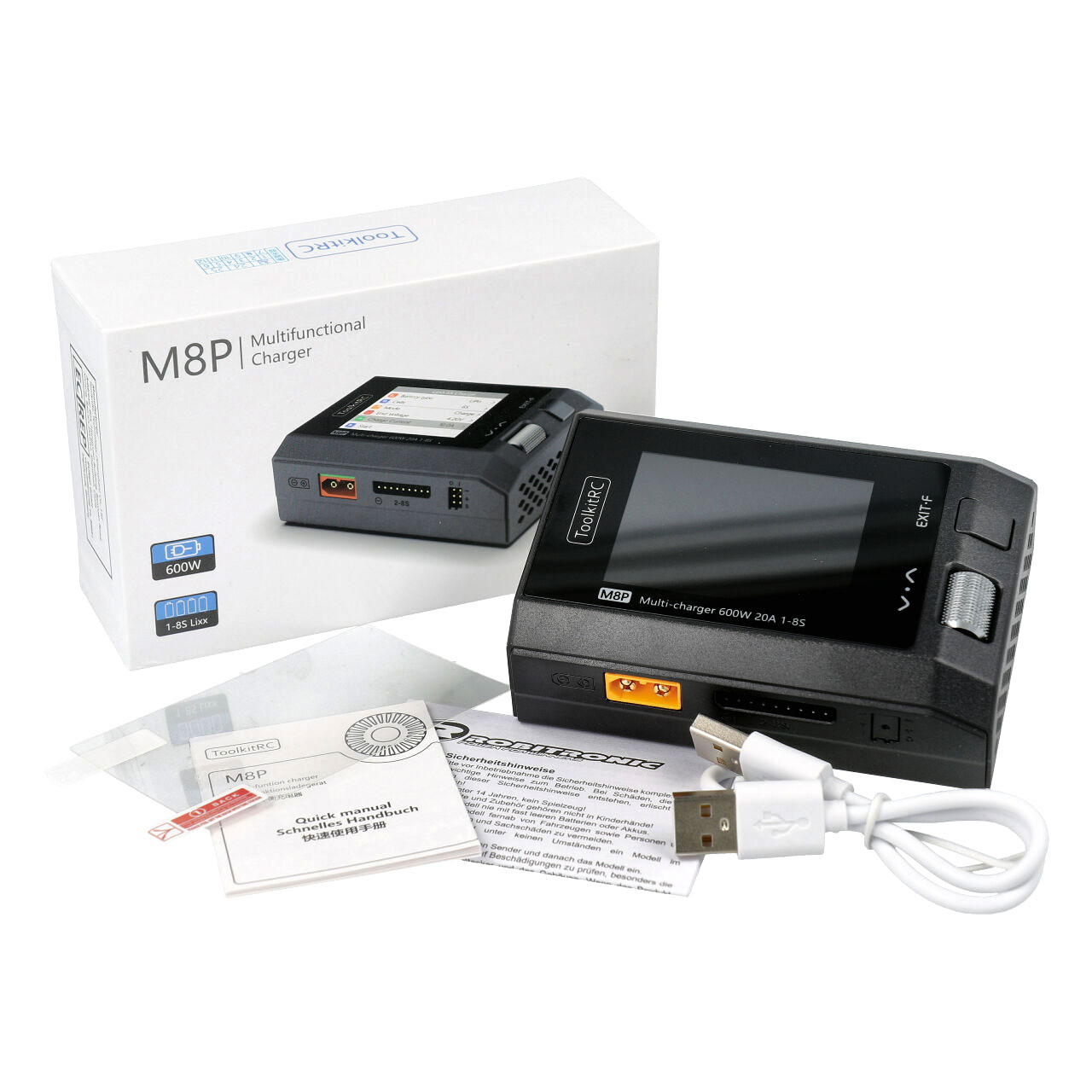 ToolkitRC M8P LiPo 1-8S 20A Ladegerät DC 7-35V 12800