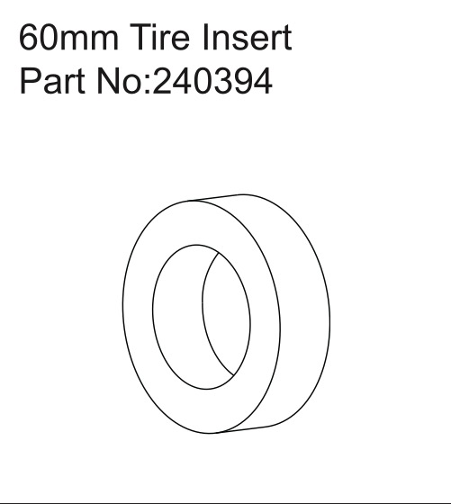 Hobby Plus 1.2"" 60mm Tire Insert 240394