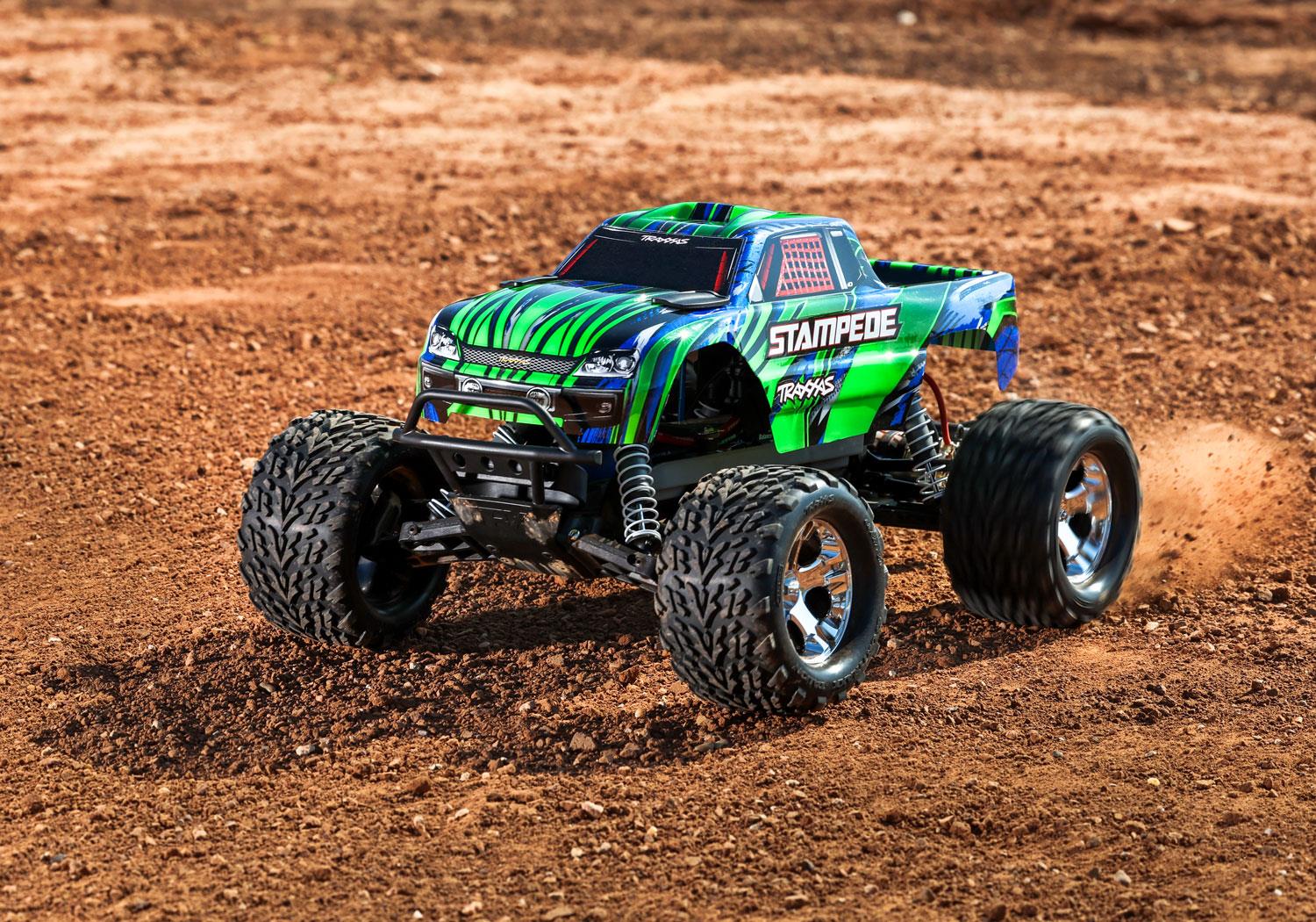 Traxxas Stampede Grün 1/10 2WD HD Monster-Truck RTR mit Akku und USB-Lader 36254-8 - Abbildung 6