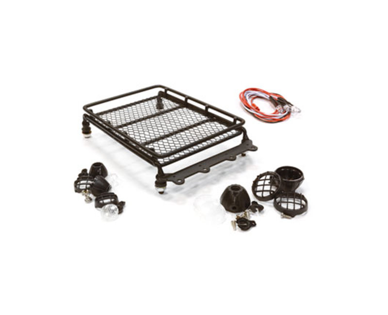 Amewi Scale Dachgepäckträger Metall incl. 4 LED Scheinwerfer 010-24336