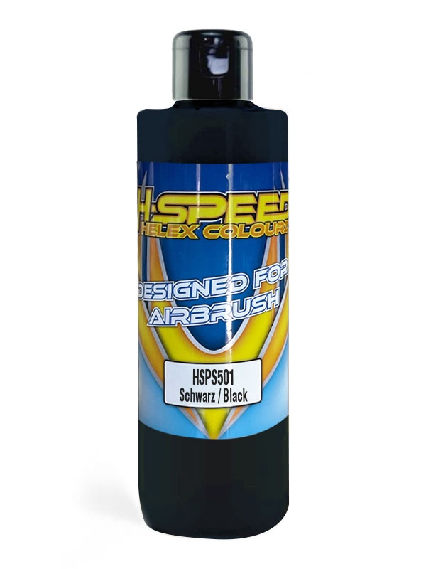 H-SPEED Lexan Airbrush Farbe 200 ml Schwarz / Black HSPS501