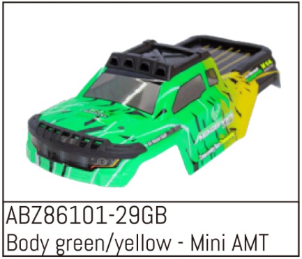 Absima Body green/yellow - Mini AMT Z86101-29GB