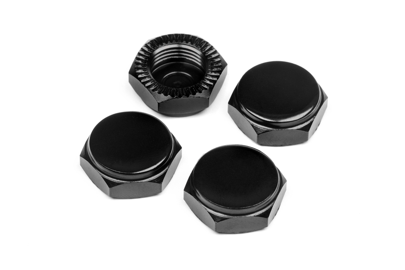 17mm Geschlossene Radmuttern (4St) schwarz