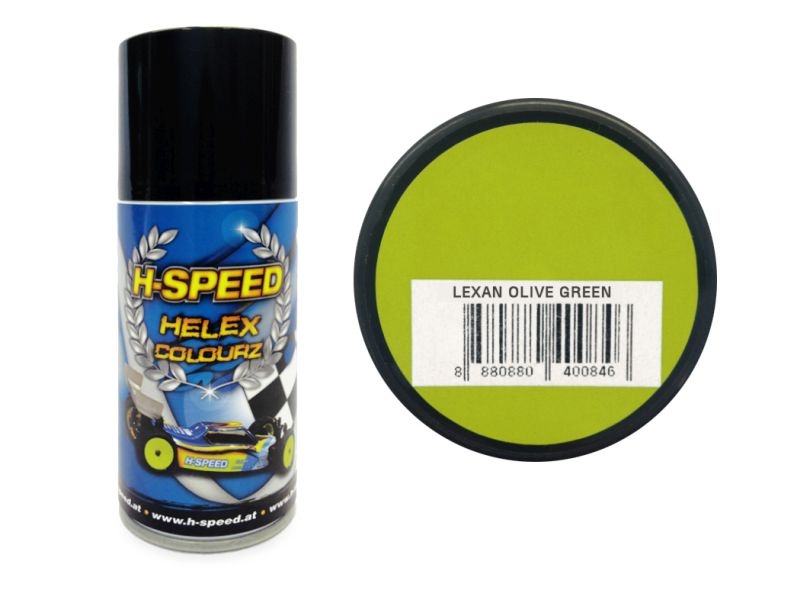H-SPEED Lexan Spray Farbe Helex Colourz Olive Grün 150ml HSPS020 - Abbildung 1