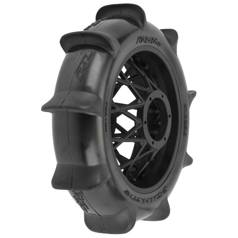 ProLine Roost MX Sand/Snow Paddle Motorcycle Reifen montiert auf Black Wheel für Promoto-MX Rear