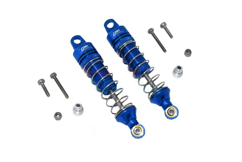 GPM ALUMINUM REAR SPRING DAMPERS (60MM) -12PC SET Team Losi Mini-T 2.0 blau