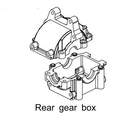 Absima Rear Gear Box 1210007