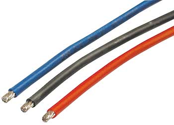 Robitronic Silikonkabel Rot/Schwarz/Blau 4,0mm² je 30cm RS503