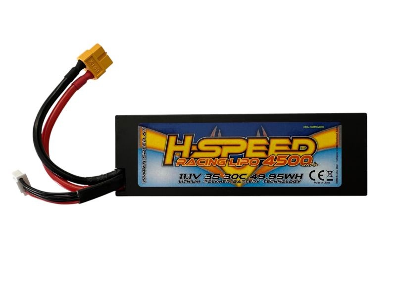 H-SPEED LiPo 4500mAh 11.1V 30C Hardcase Racing Akku HSPLI011