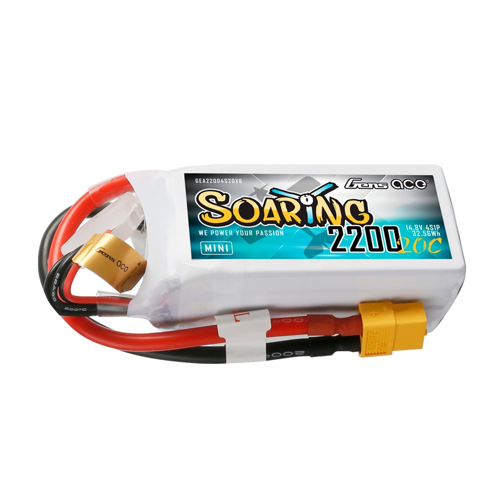 Gens Ace 2200mAh 4S 20C 14.8V LiPo Akku mit XT60 Stecker GEA22004S20X6