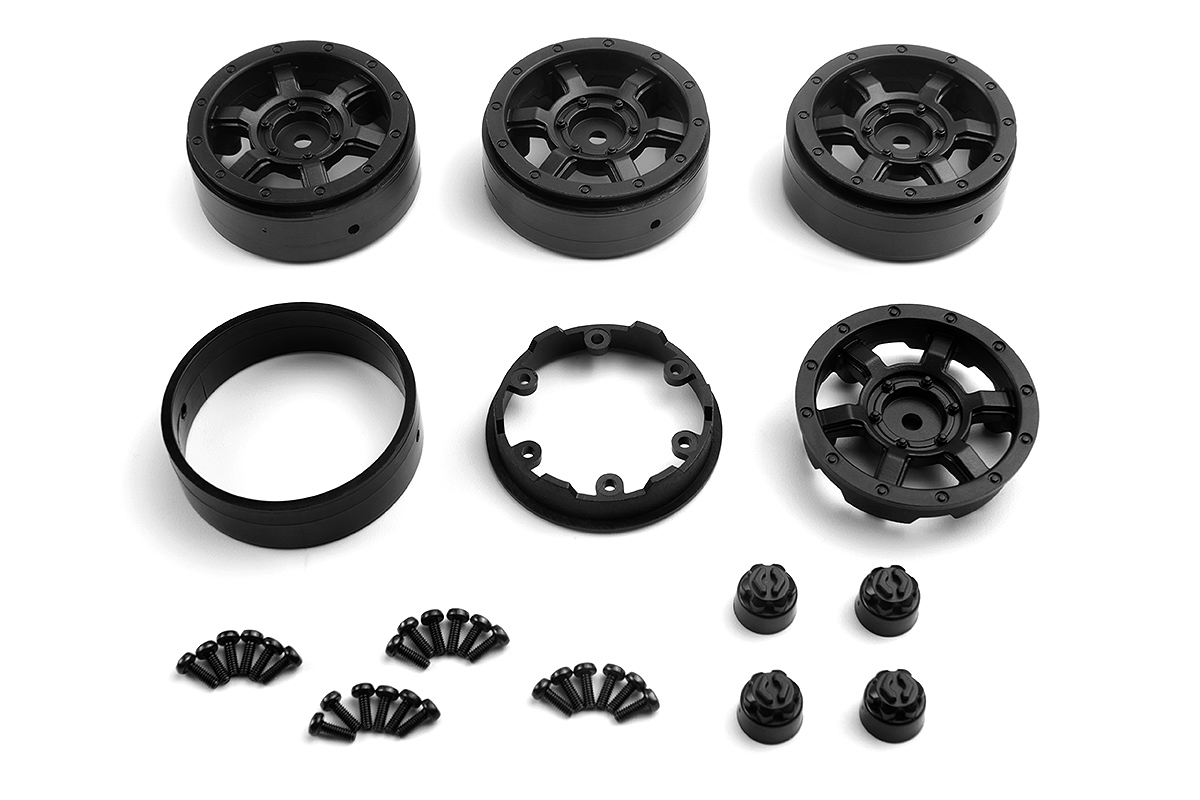 HPI CC-6 Beadlock Felgen 1.3in (Schwarz/4St.) 161114