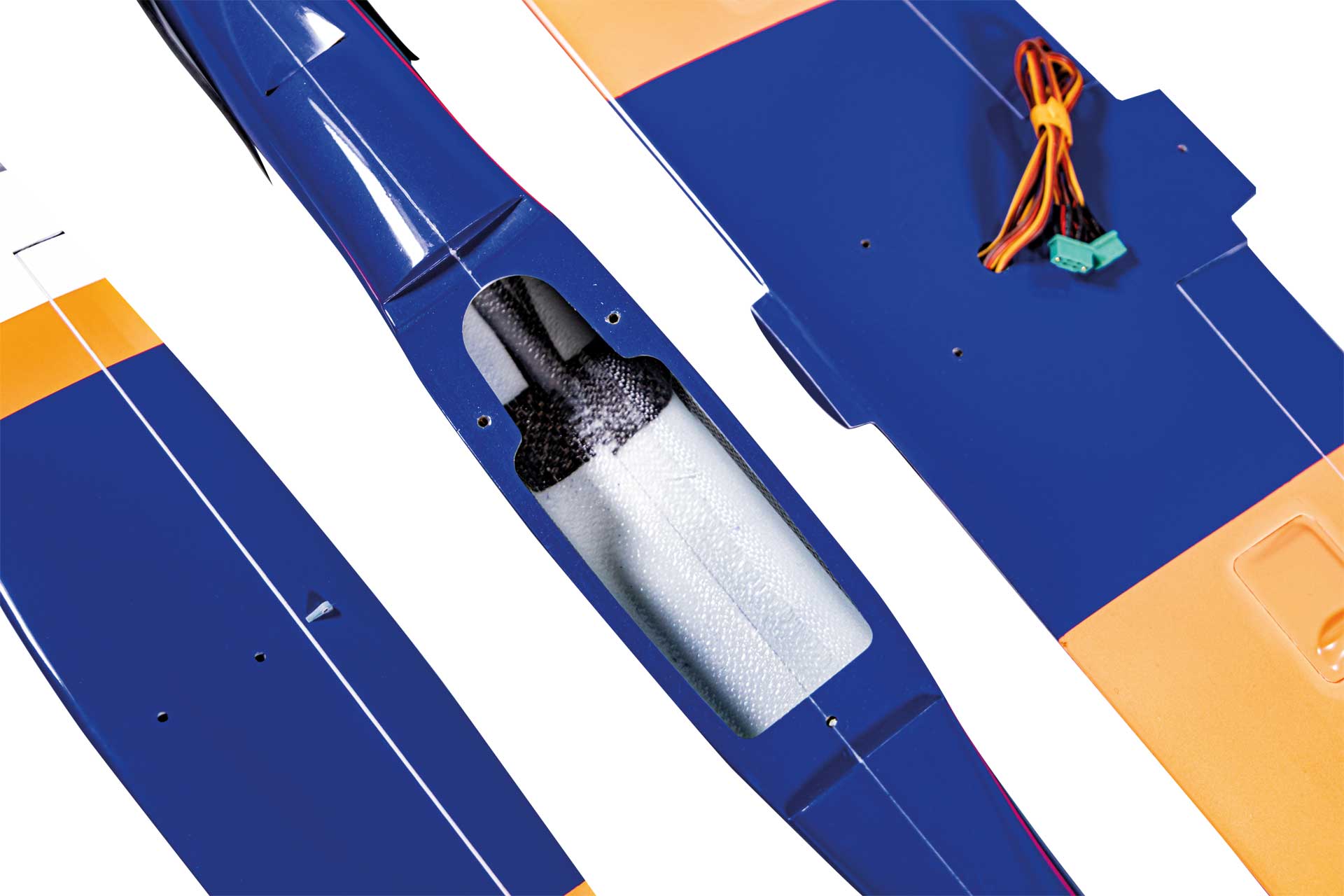 Robbe Amplitude PNP Voll-GfK/CfK Hotliner Neon Orange/Blau, eingebaute Servos und Antrieb 2712