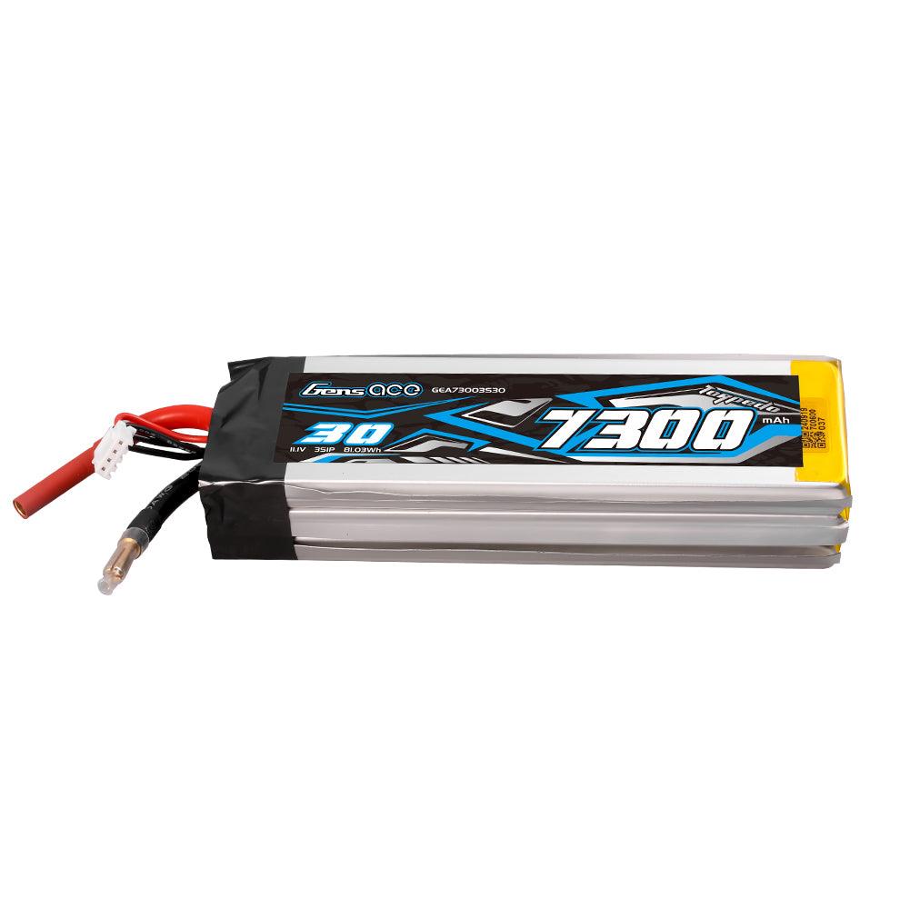 Gens Ace 30C 7300mAh 3S1P 11.1V Lipo Akku mit JST-XHR Stecker (MINI-HYDRO) GEA73003S30