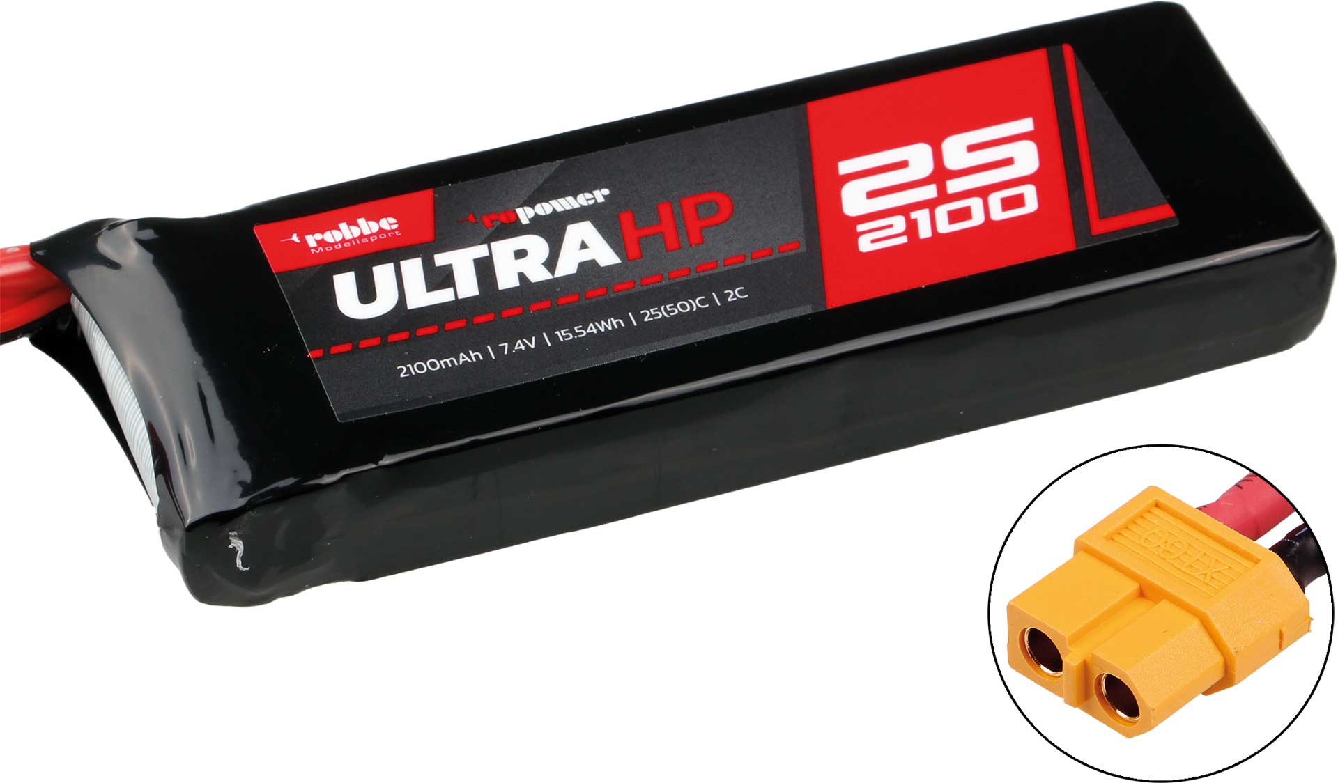 Robbe RO-POWER ULTRA HP 2100MAH 7,4 VOLT 2S 25(50)C LiPo Akku 7407