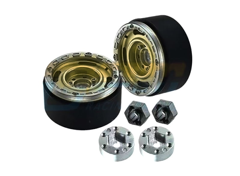 GPM Beadlock 1.33 4-Loch-Felgen Alu chrom 37x20mm (2) Traxxas-4M, SCX24