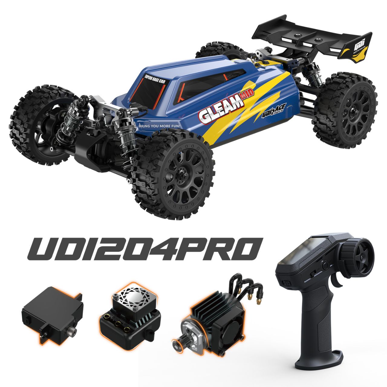 UDI R/C UD1204 GLEAM Pro 1/12 4WD Brushless Buggy Blau - Abbildung 8