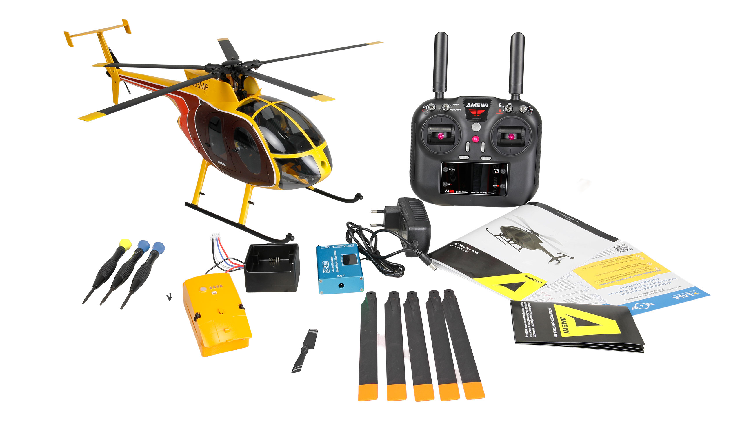Amewi MD500 Pro GPS Helikopter Hawaii 9-Kanal 3D/6G RTF 25377
