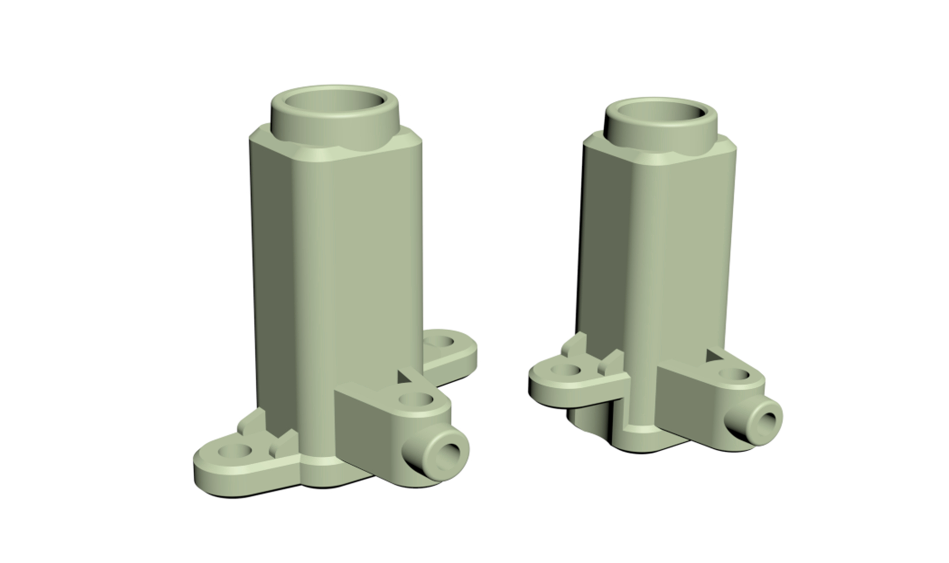Amewi Achsverbindungssockel L & R für 8x8 Truck grün T043G