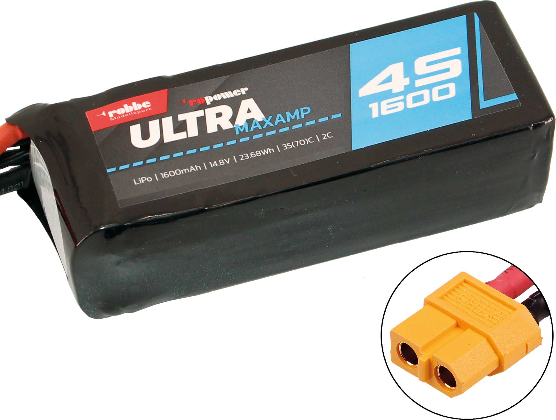 Robbe RO-POWER ULTRA MAXAMP 1600MAH 14,8 VOLT 4S 35(70)C LIPO AKKU 7359