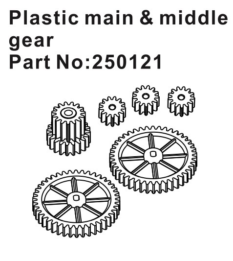 Hobby Plus Plastic Main & Middle Gears 250121