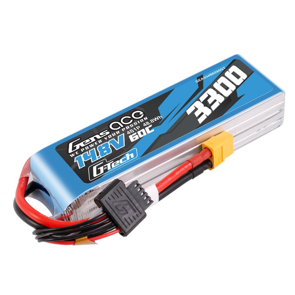Gens Ace G-Tech 3300mAh 14.8V 60C 4S1P Lipo Akku Pack mit XT60 Stecker GEA334S60X6GT