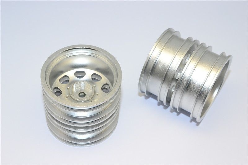 GPM Alu 9-Loch Felgen hinten silber Tamiya King Hauler, Aeromax, Globeliner, MB 1838ls/1850l