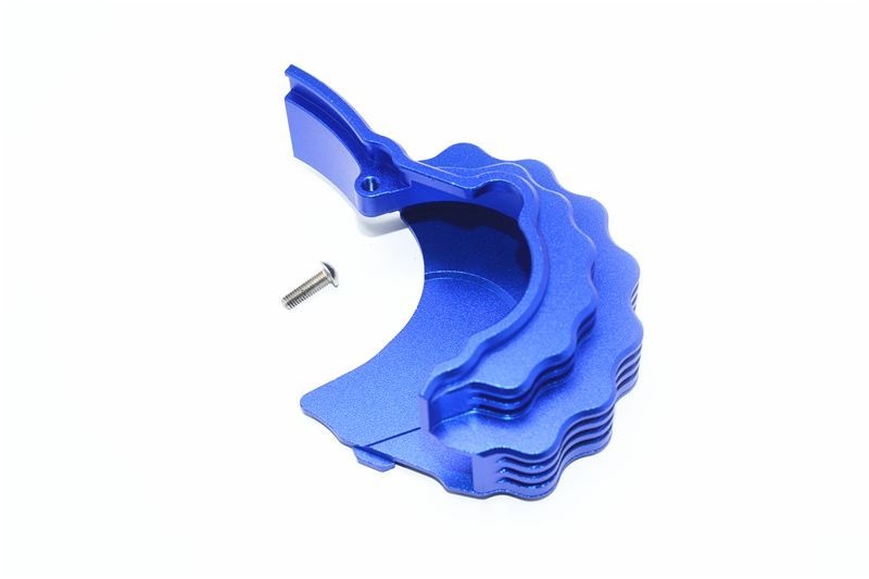 GPM Alu Hauptzahnradabdeckung mit Kühlkörper blau Traxxas 1/10 E-Revo