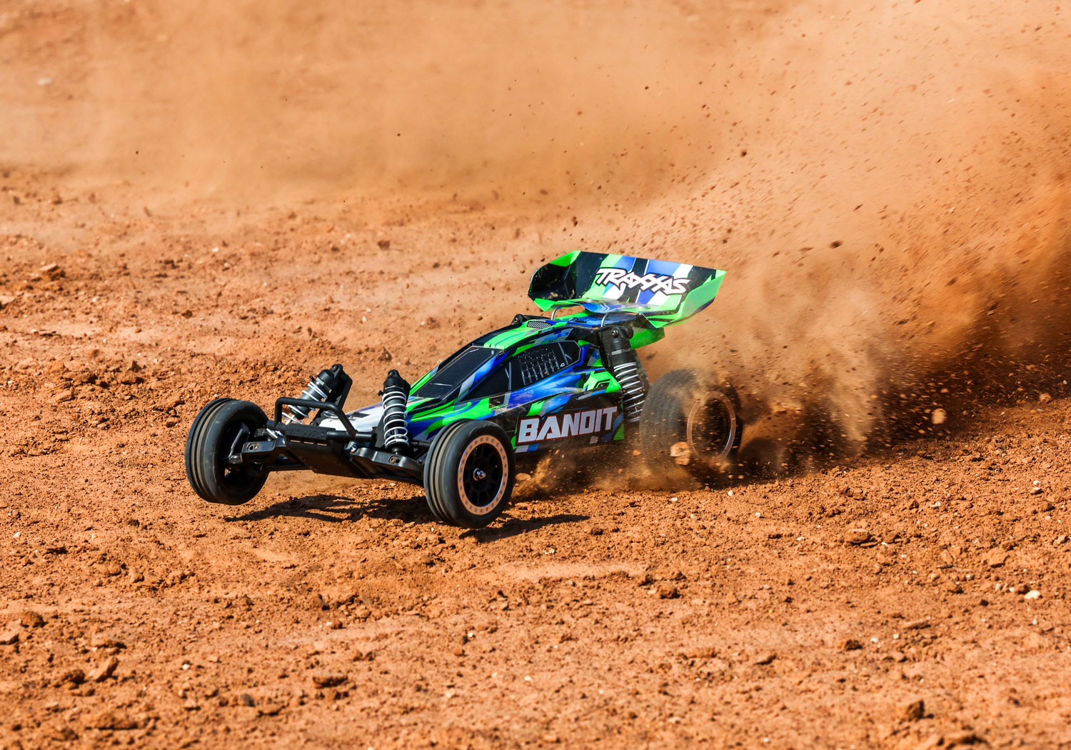 Traxxas Bandit Grün Buggy 2WD RTR mit Akku & USB-Lader 24254-8
