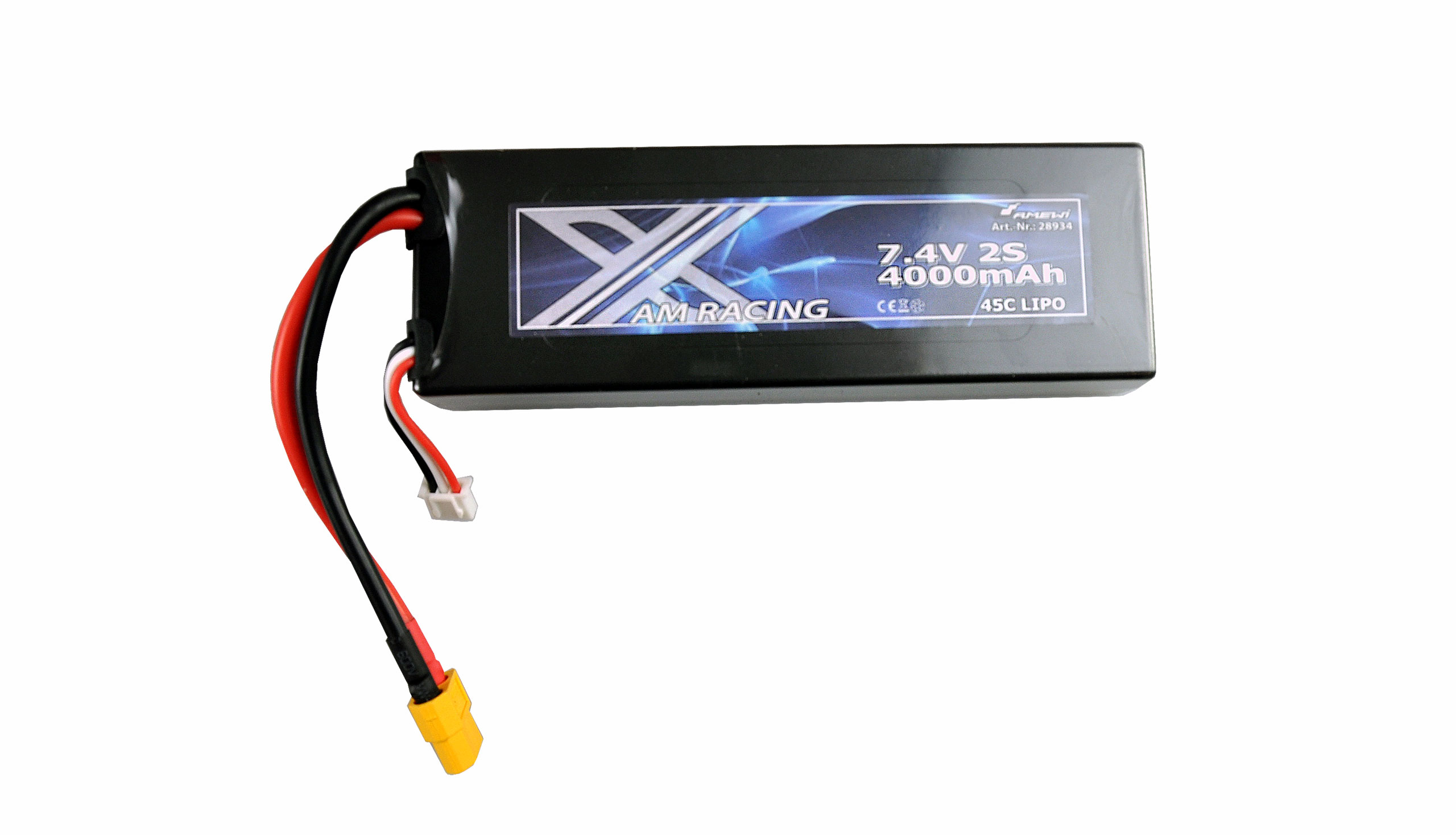 Amewi LiPo Akku 2S 7,4V 4000mAh 45C Hardcase, XT60 28934