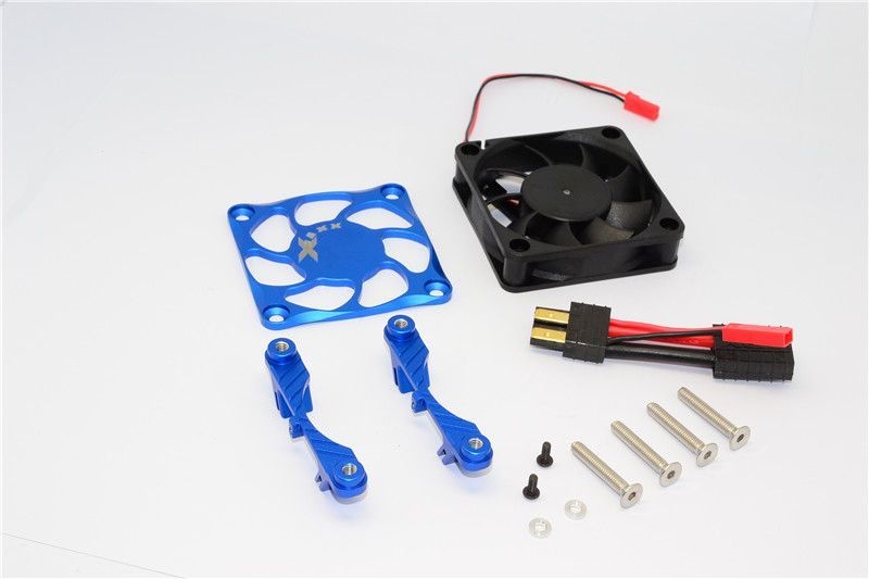 GPM Alu Motorkühlkörper mit Ventilator blau Traxxas X-MAXX
