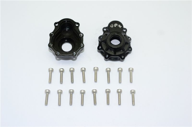 GPM Alu Portalgetriebegehäuse außen schwarz Traxxas Traxxas4 & 6