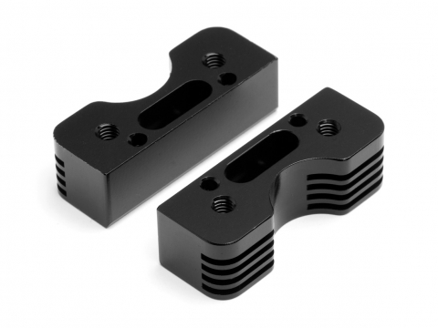 HPI Motorhalter mit Kühlrippen Alu (schwarz/Trophy) 101771