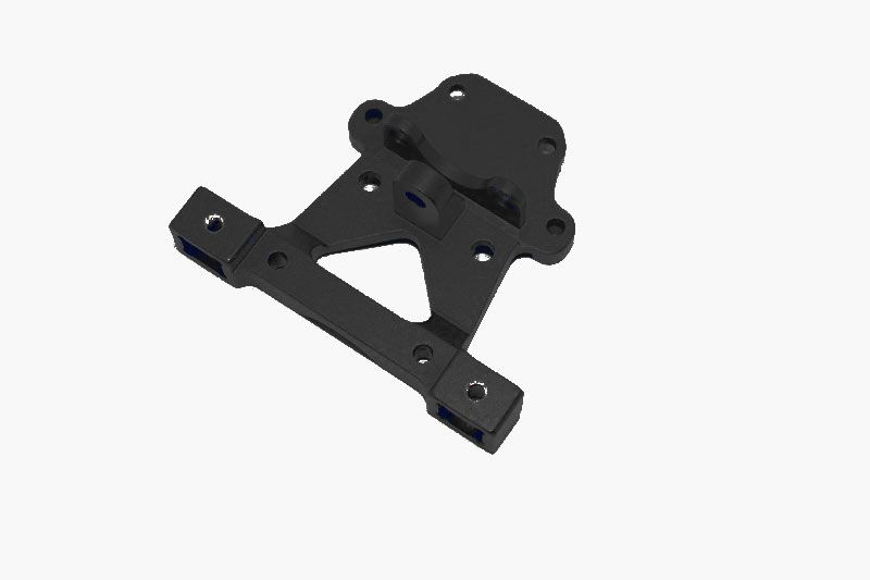 GPM Alu Karosseriehalterung eloxiert hinten schwarz Traxxas 1/16 E-Revo