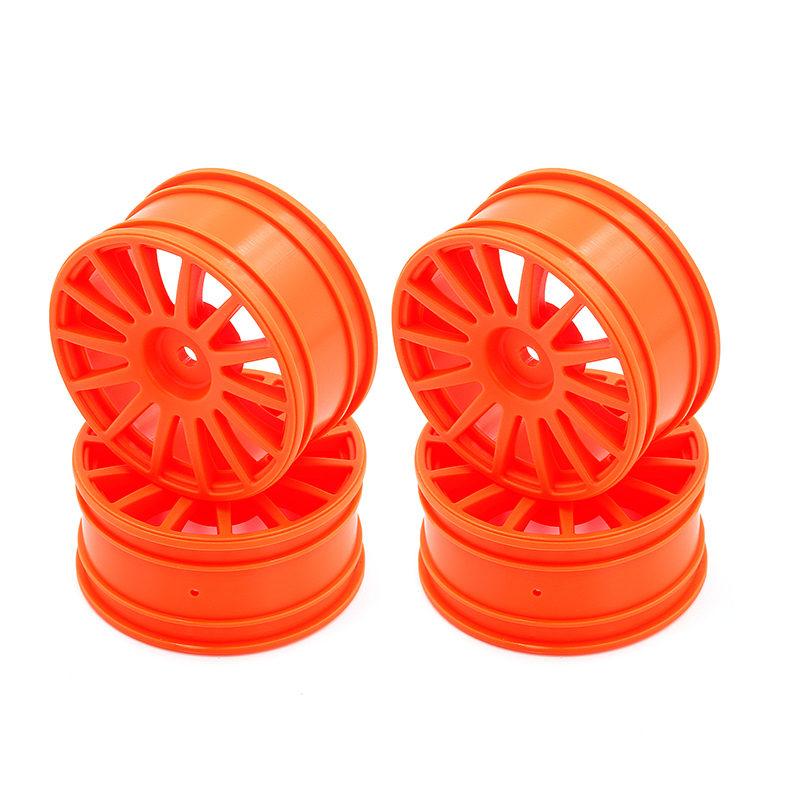 LC Racing Felgen Orange 25mm mit 14 Speichen (12mm) 4 Stück LC8048