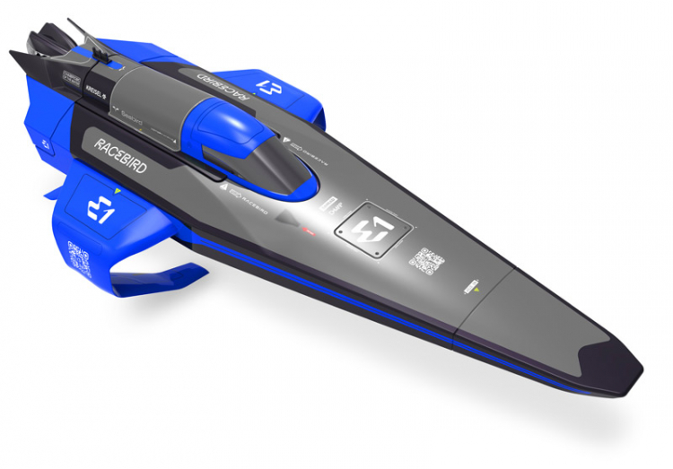 Joysway Racebird Lite E1 Hydrofoil Blau 1/14 Rennboot RTR 8608B