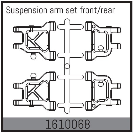 Absima Suspension arm set front/rear 1610068