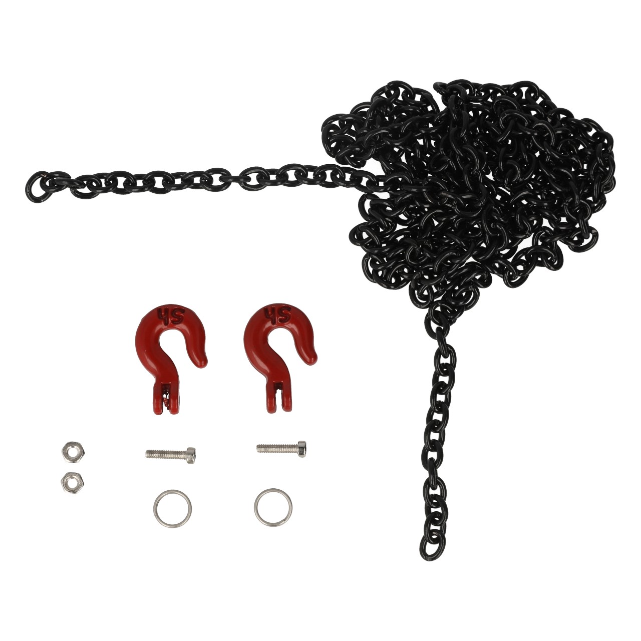 Robitronic Kette schwarz mit Schwerlasthaken R21072