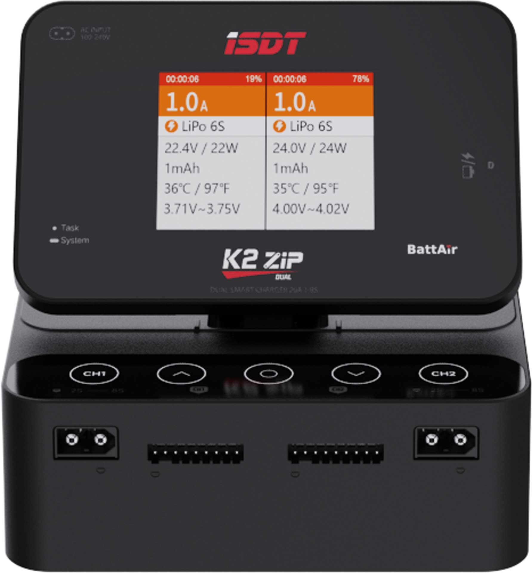 ISDT K2Zip AC/DC Dual Channel Smart Ladegerät -20A, 1-8S K2Zip