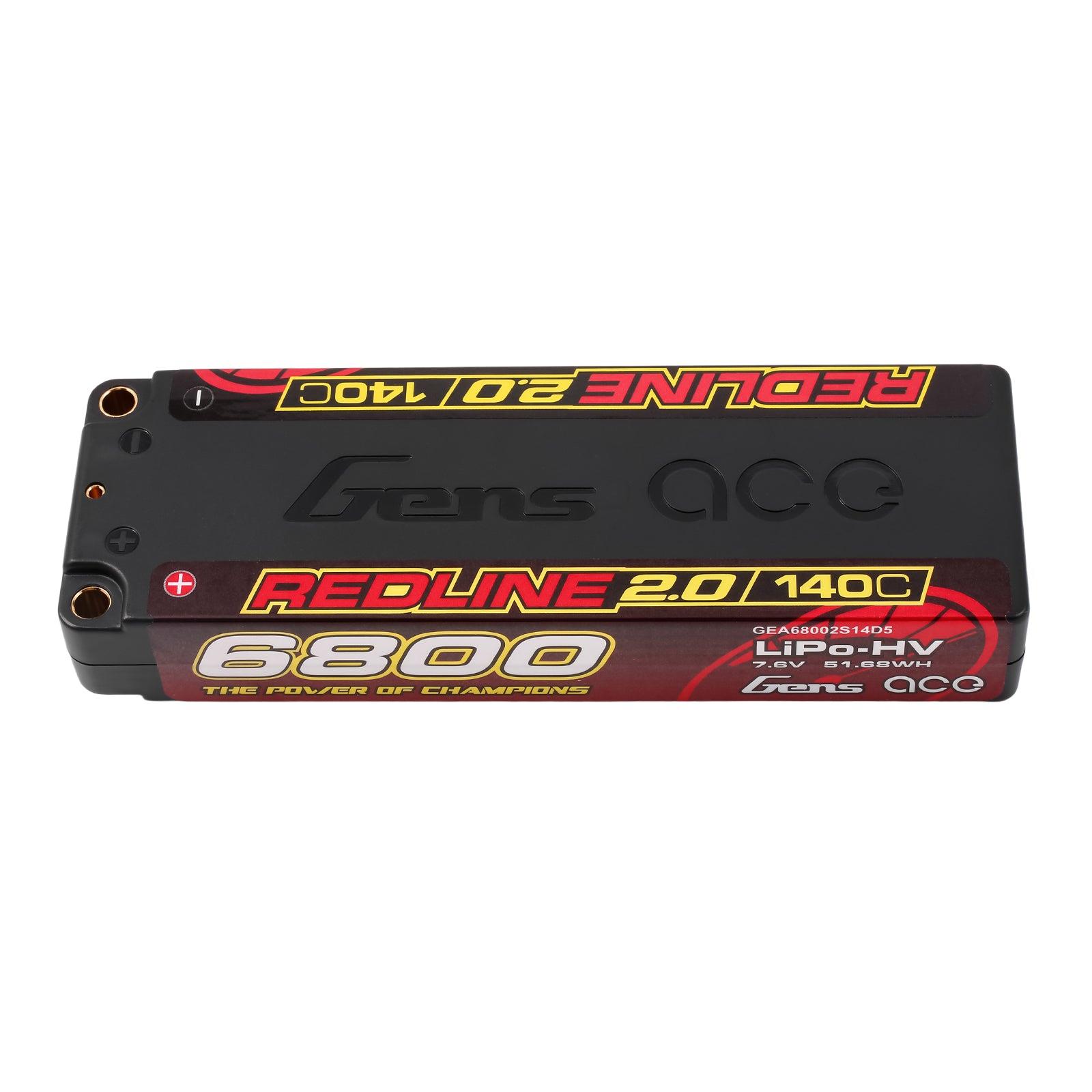 Gens Ace Rotline 2.0 Series 6800mAh 2S1P 7.6V 140C HardCase HV Lipo Akku Pack mit Hardcase 57 GEA68002S14D5