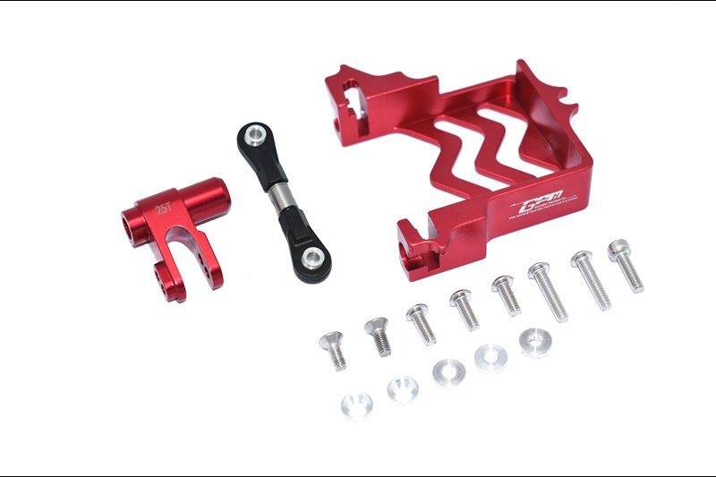 GPM ALU SERVO MOUNT +STAINLESS STEEL TROD+25T ALU SrvHrn -16PCS TXM024R