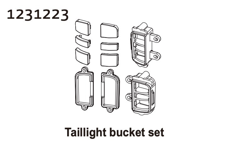 Absima Heckleuchten-Einbausatz CR4.4 PATROL 1231223