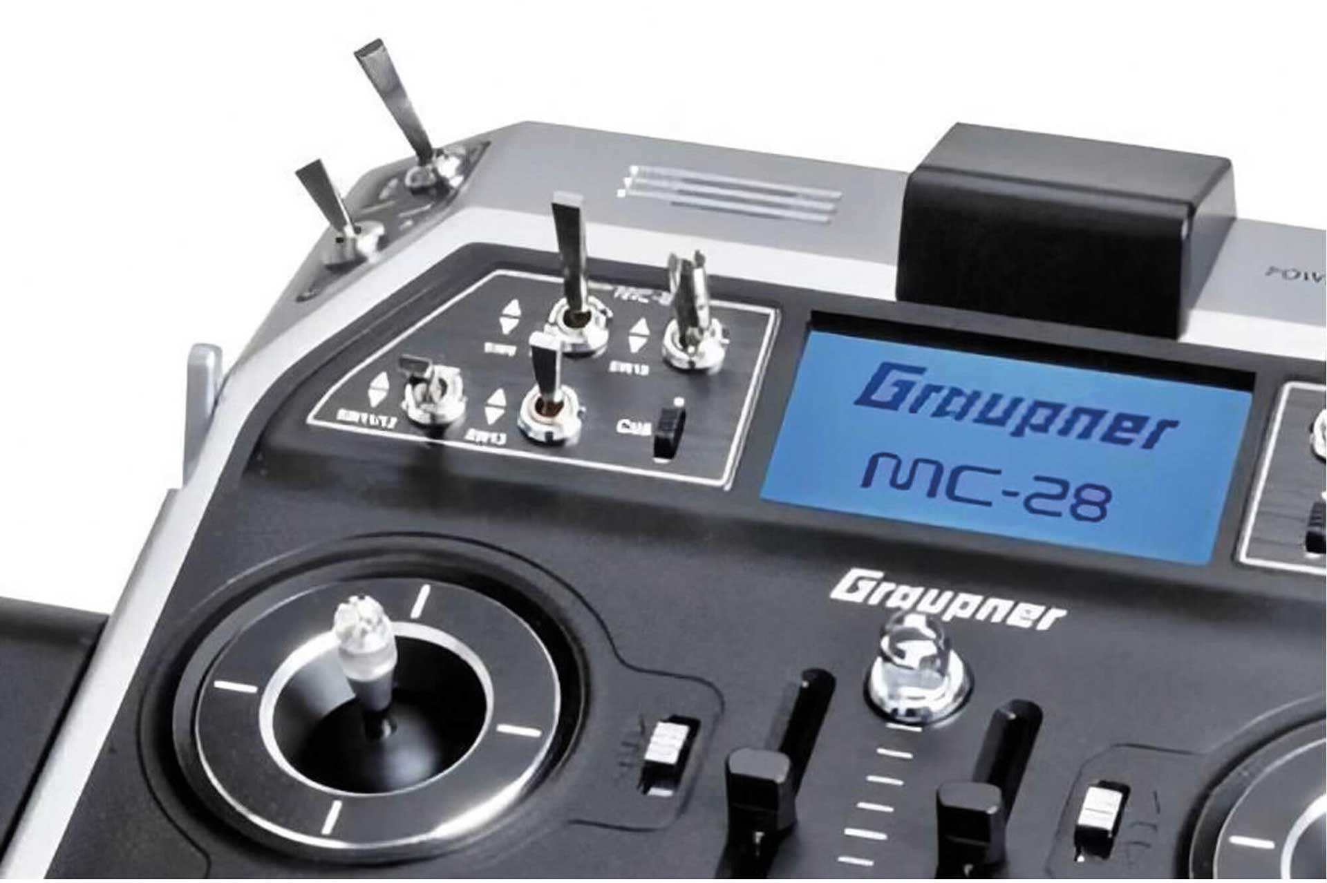 GRAUPNER MC-28 HOTT EINZELSENDER 2,4Ghz FERNSTEUERUNG 33028.77
