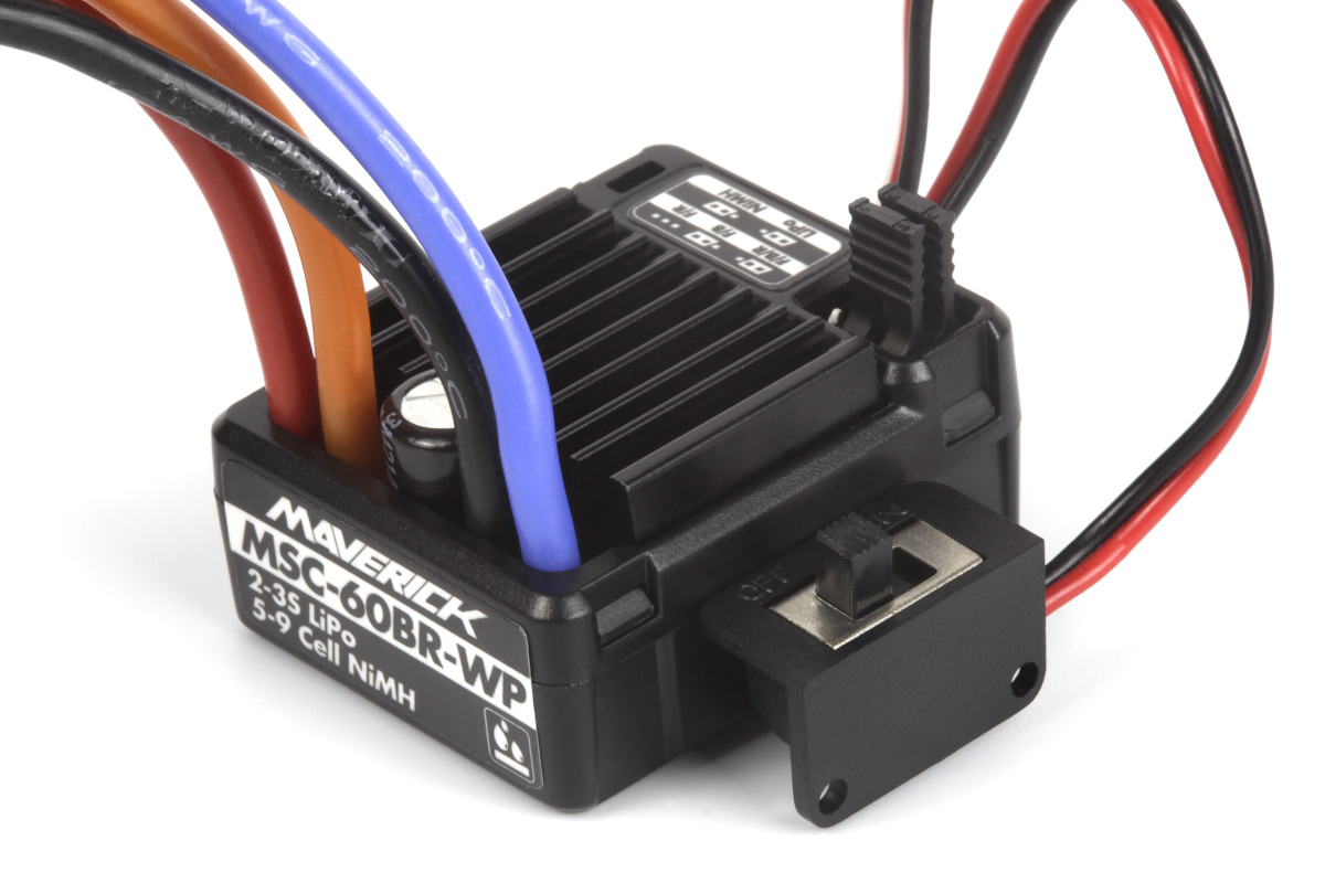 MAVERICK MSC-60BR-WP Waterproof ESC mit Tamiya Stecker 60A 150637