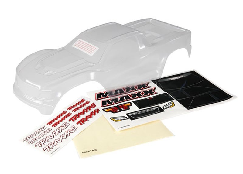 Traxxas Karo Maxx klar, unausgeschnitten Fenster-Masken & Aufkleber 8911 - Abbildung 1