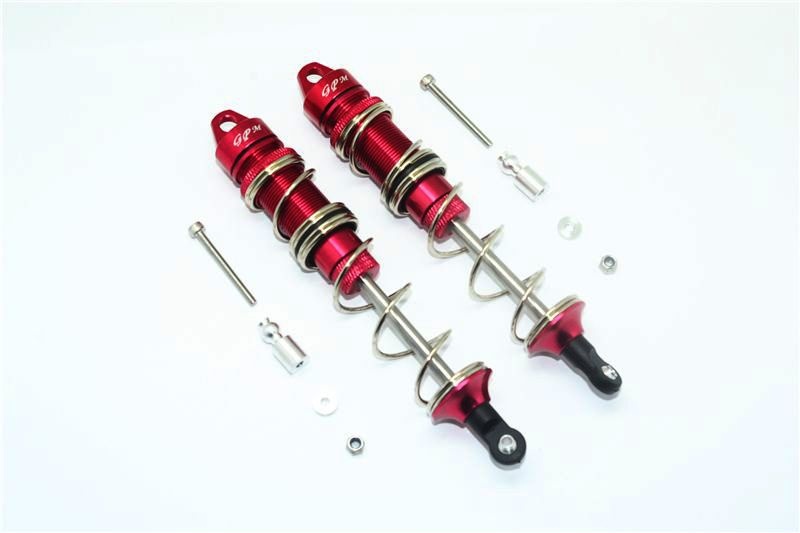 GPM Alu Dämpfer 135mm hinten m. Doppelfedern rot ARRMA Kraton, Senton, Outcast, Notoriu, Fireteams 6s MAK135RARSBEBK