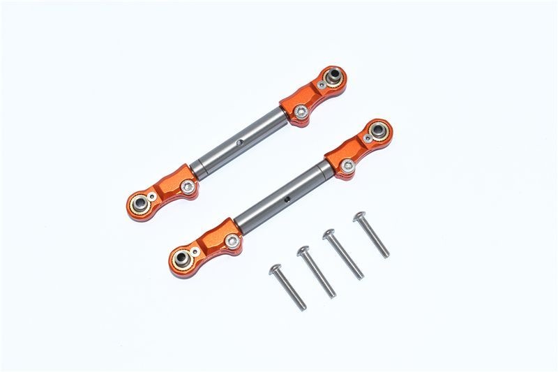 GPM Alum. Kugelpfannen mit Edelstahl Spurstangen Lenkung orange Traxxas MAXX